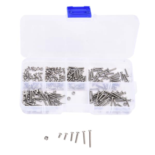 230 Pcs. M2 Stainless Steel Screw Nut Combination Set Small Volume Tool Accessories