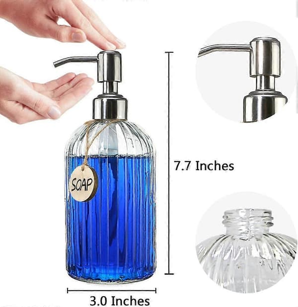 500 ml klar sæbedispenser i glas