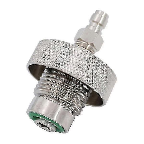 DIN Ventiladapter Sæt Rustfrit Stål 300 Bar Han til Hun til Dykning Luftværktøj og Tankpåfyldninger Silver