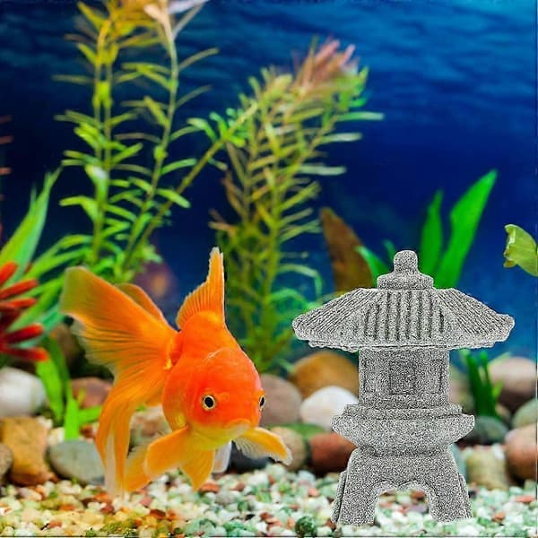 Mini japansk stenlanterne statue 2 stk til bonsai dekoration