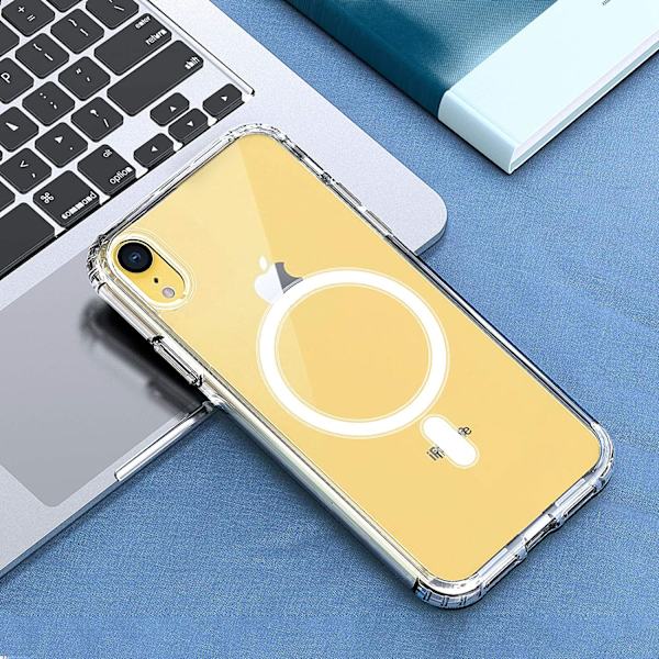 INF iPhone XR -puhelinkotelo, yhteensopiva MagSafe-laturin kanssa, läpinäkyvä