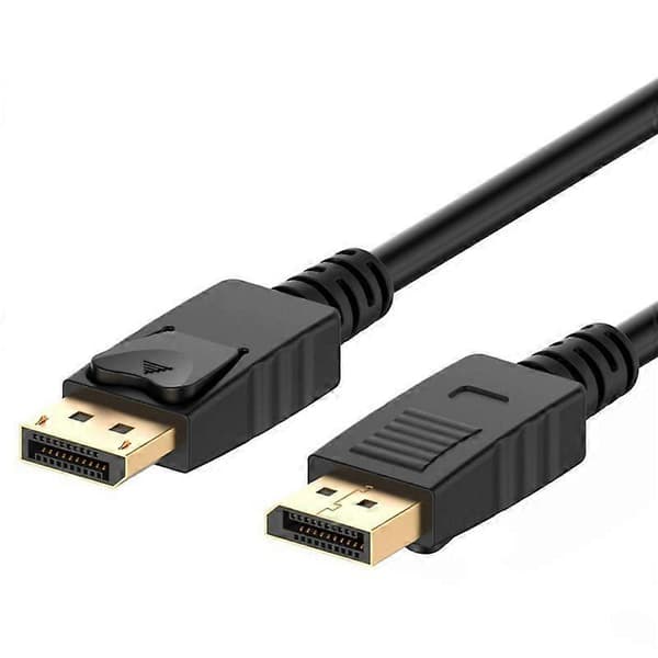 Kompatibel med DisplayPort til DisplayPort 4K High-Definition Adapterkabel, 1,8 m, Sort