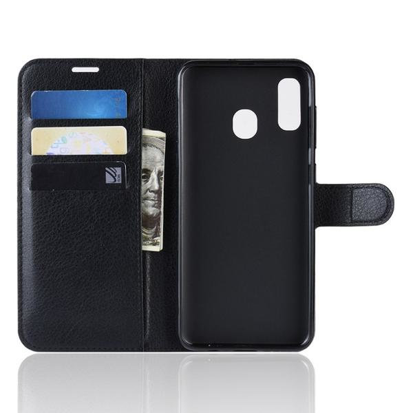 Wallet Case Kompatibel med Samsung Galaxy A40 - Sort Black