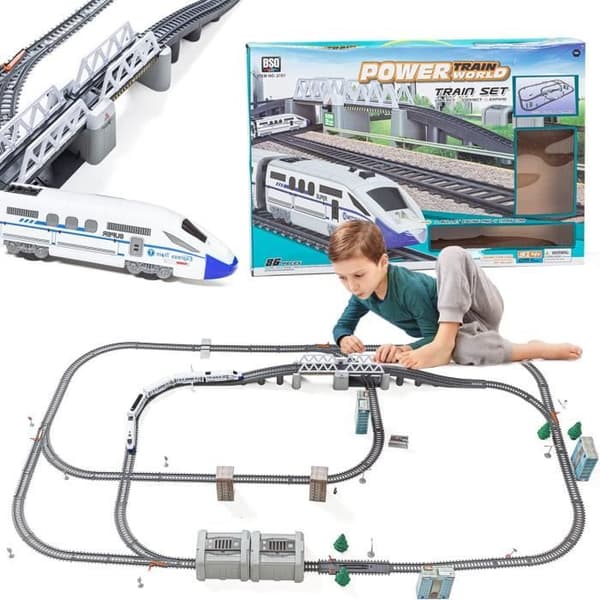 Elektrisk togsæt - EMU - Polar Express - 86 dele - 914 cm - Unisex