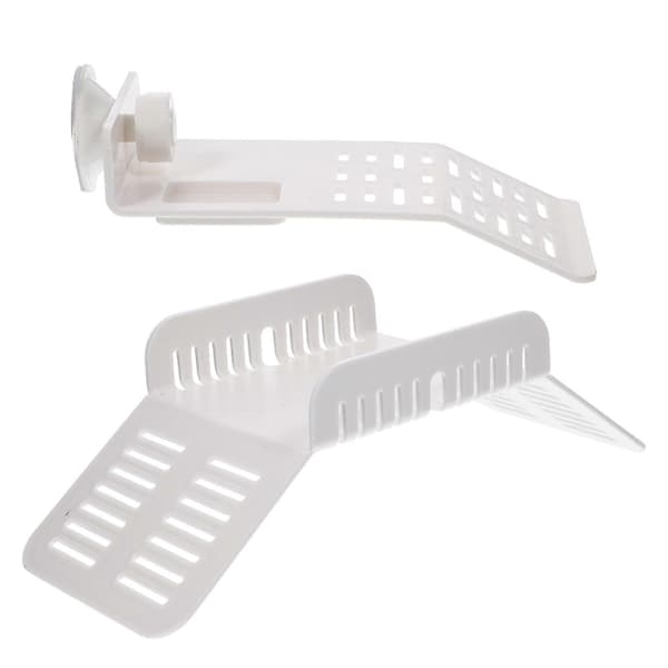 Reptilklätterramp Sköldpaddsplattform 2 st Vit ABS-material