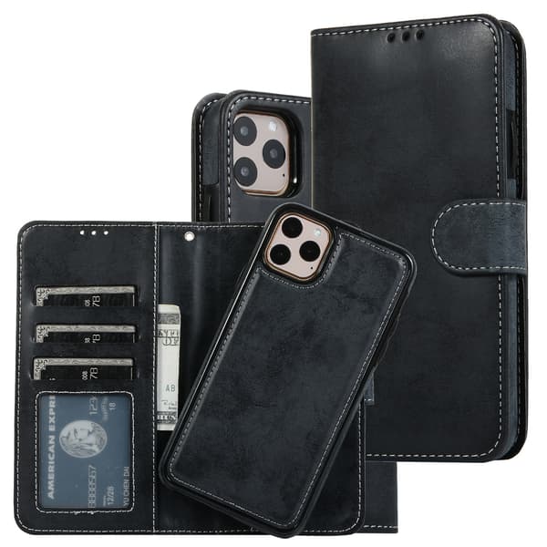 iPhone 12 PRO Lompakko Magneetti Musta Svart black