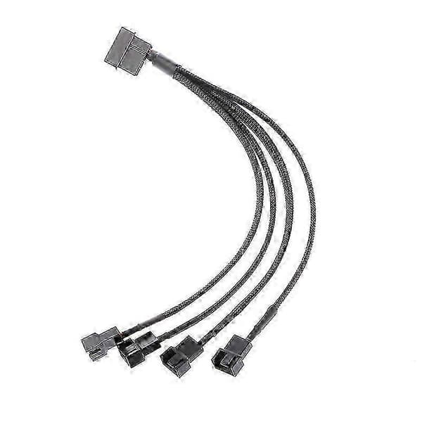 4x 3-benet/4-benet PWM blæser splitterkabel til tilslutning til 4-benet Molex og CPU 3P/4P strømstik Udgave 0909 5 5