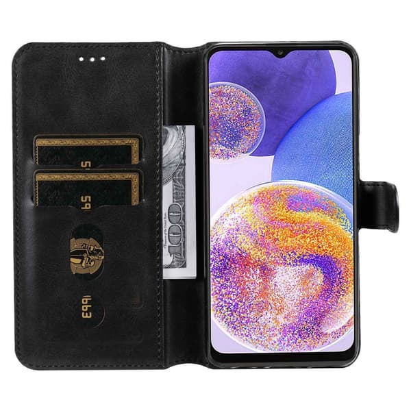 Samsung Galaxy A23 5G Etui Klassisk Læder Sort 70