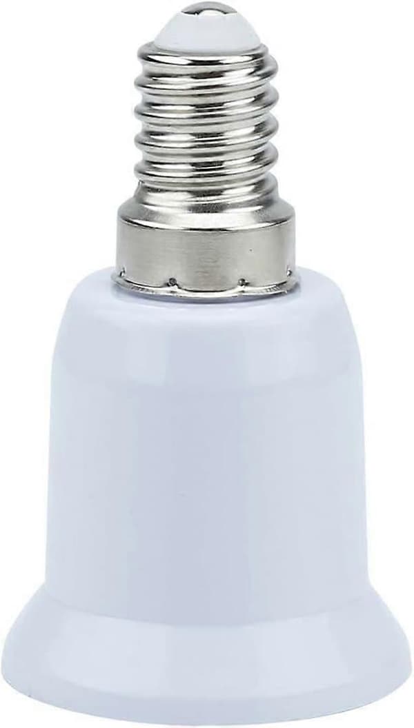E14 til E27 lampebaseadapter i hvit - 4x lampeadaptere for å konvertere en E27-lampe til en E14-base - Sett med 4 omformere for LED- og glødelampeba