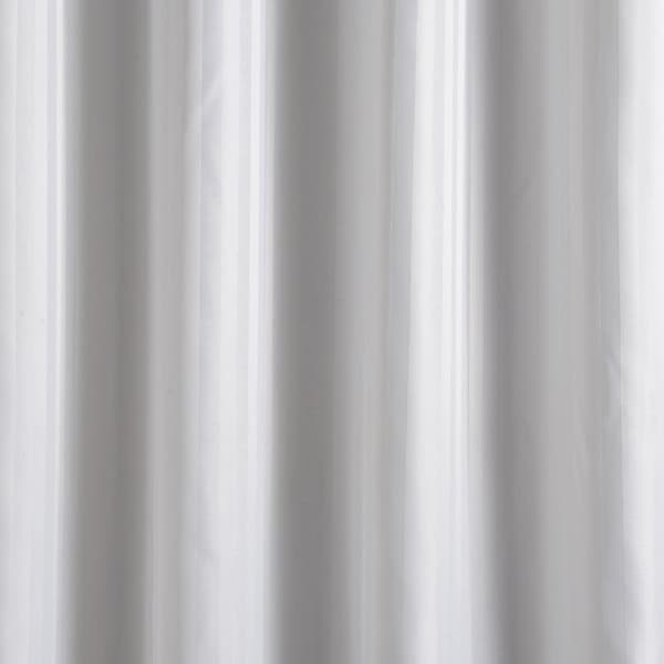Duschdraperi i tyg, duschdraperi i polyester, 180 cm x 180 cm, vit