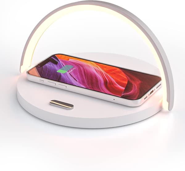Wireless Charger Bedside Lamp, Touch Table Lamp, LED Night Light