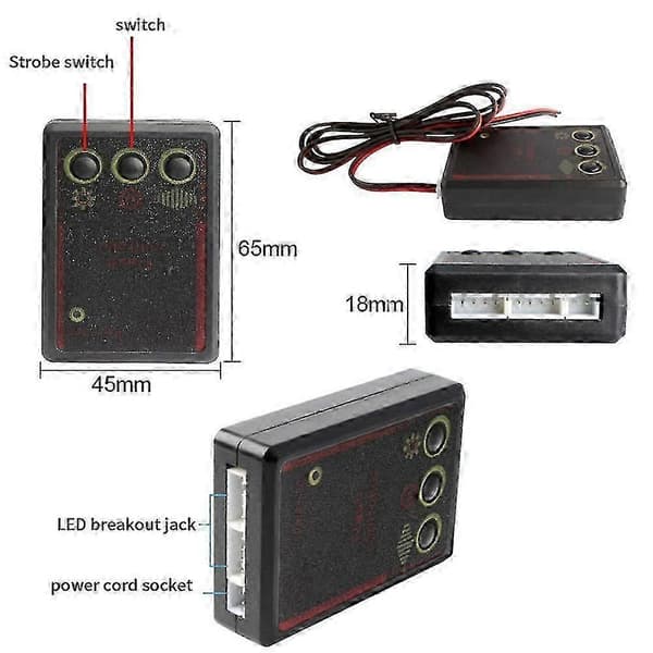 Led Strobe Trådløse Lys Stroboskoper 24led Strobe Lys Bil 12v Trailer Lys Lastbil Strobe Lampe (hvidt Lys)