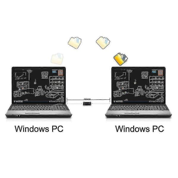 USB Dataoverføringskabel PC til PC for Windows - USB 2.0 Datalink PC Link-kabel
