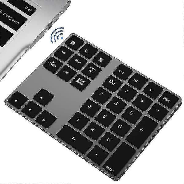 Bluetooth-numeronäppäimistö useilla pikanäppäimillä 34-näppäimen numeropaneeli langaton kannettava ohut numeropaneeli