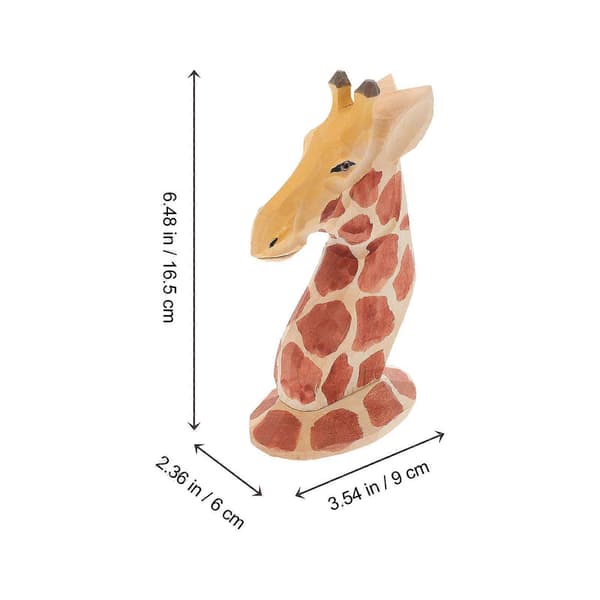 Glasögonställ i giraffdesign i trä för visning