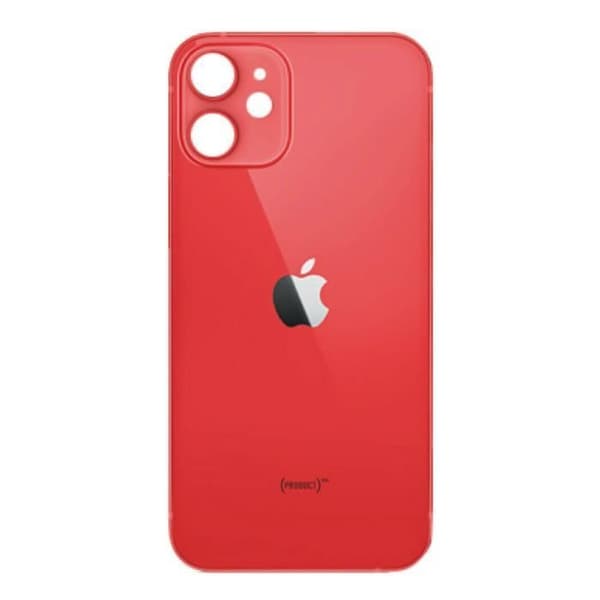 iPhone 12 punainen takalasi liimalogolla
