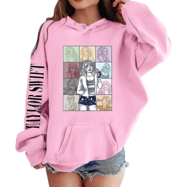 Luvtröjor för flickor 1989 Casual Taylor-tröja Barn Pojkar Swifts Pullover Konsertdräkt med huva för 4-14 år-www