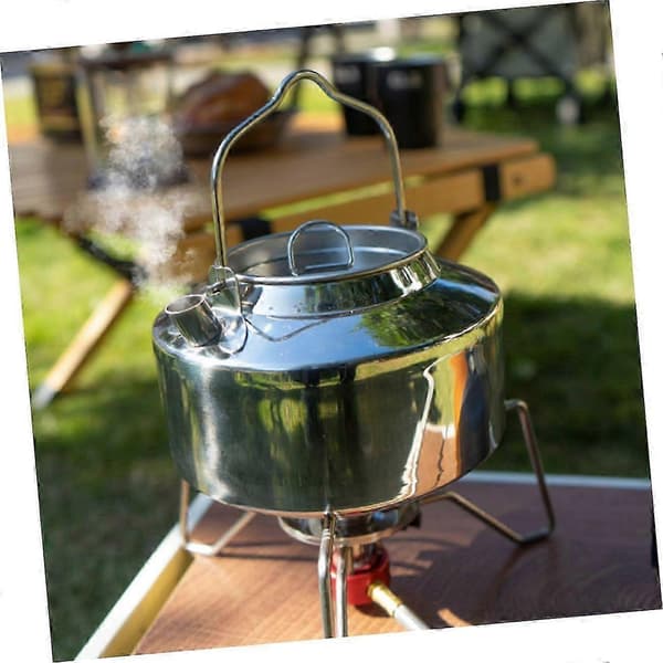 Vattenkokare i rostfritt stål för camping, snabbkokande lättviktskanna för utomhusmatlagning, vandring, picknick