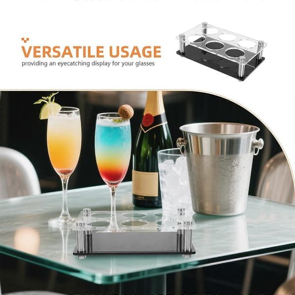 Holder Akryl Serveringsbakke til 6 Glas i Festlige Omgivelser