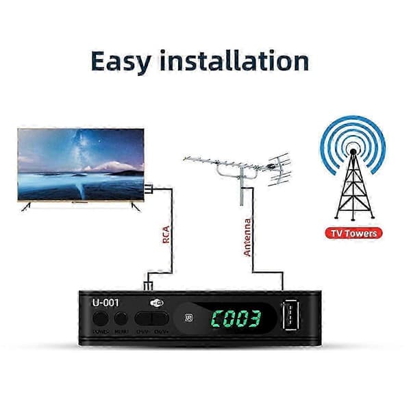 DVB-T2 TV-tuner Terrestrisk satellitt-TV-mottaker Digital TV-dekoder HEVC DVBT2 264 HD TV-bokser USB S Edition 0922 5 5