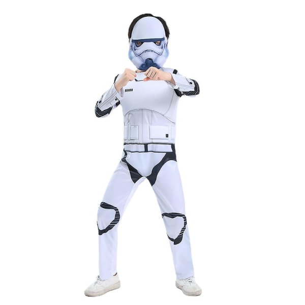 Halloween Kids White Death Trooper Storm Trooper Star Wars Cosplay -asu haalari ja naamio Star Wars -asu