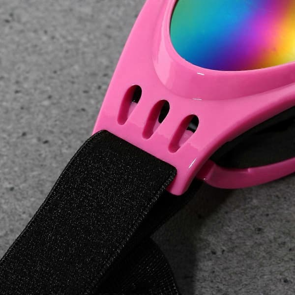 Kæledyrssolbriller til hunde UV-beskyttelse foldbart design Pink 17.00X5.00X0.50CM