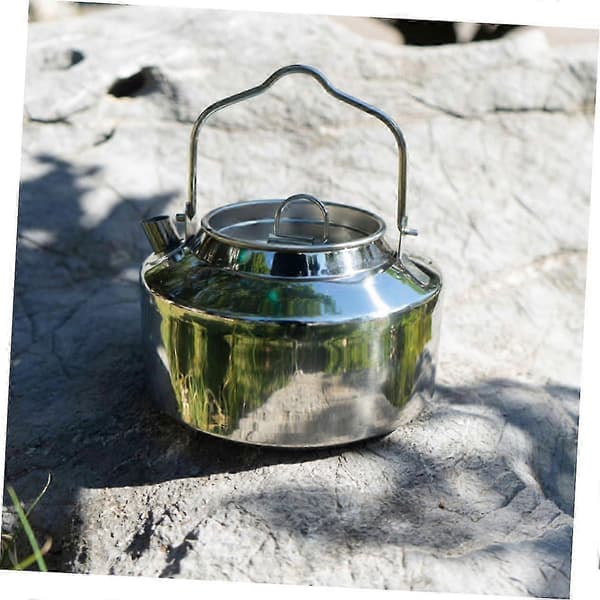 Vattenkokare i rostfritt stål för camping, snabbkokande lättviktskanna för utomhusmatlagning, vandring, picknick