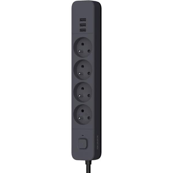 Eldosa - QUARX - 4 uttak - Med 3 USB-porter, 3m kabel