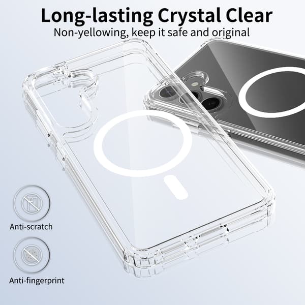 Samsung S26 Case - MagSafe Case Shockproof Protection Transparent Clear