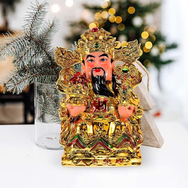 Keramisk Rikedom Staty för Dekor Figur