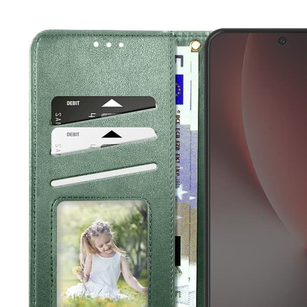 Folio Pung Etui til Honor Magic 8 Lite med Rem og Kortlommer Mørkegrøn Grön