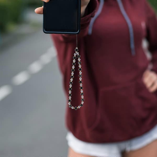 Anti-tabt telefonkæde til mobil med holdbart krystalmateriale