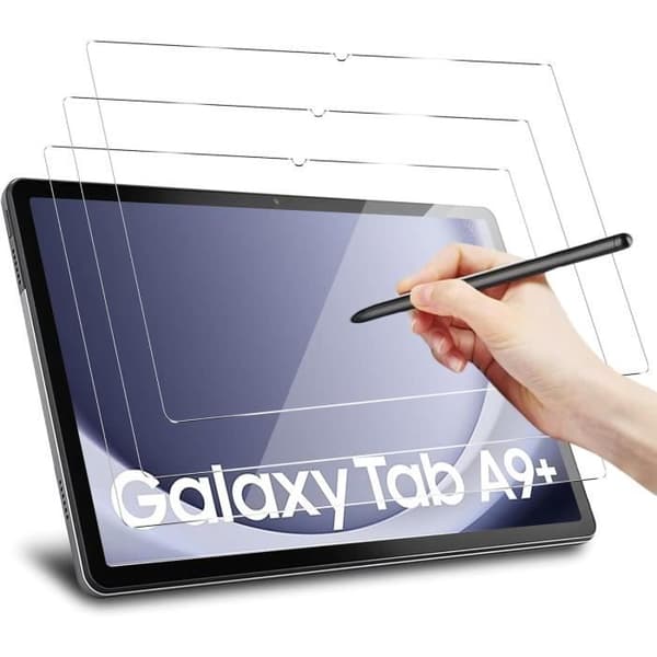 Skärmskydd - Samsung - Galaxy Tab A9+ - Härdat Glas - 9H Hårdhet - 3-pack