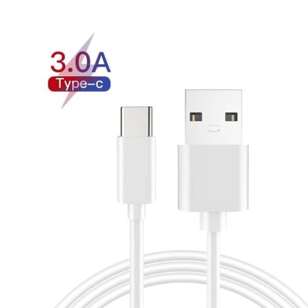 2m længde - USB C-kabel til hurtig opladning og dataoverførsel, opladerkabel til Xiaomi Mi 9T Sound - Hvid