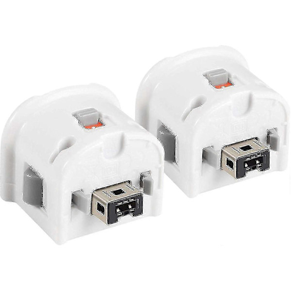 2 Motion Plus Adapter Sensor til Wii Remote Controller, Motion Plus Adapter Accelerator Erstatning til Wii Motion Plus Adapter - God White