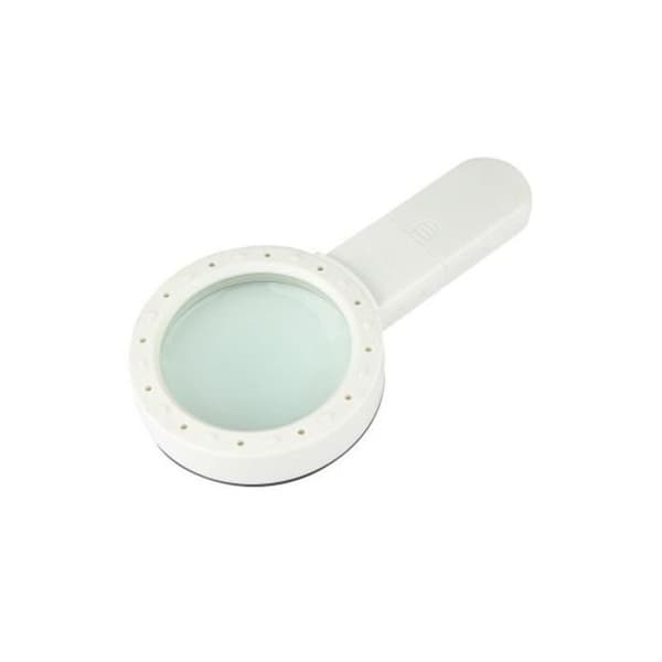 30x forstørrelsesglas med LED-lys, 125 mm, forvrængningsfri glaslinse