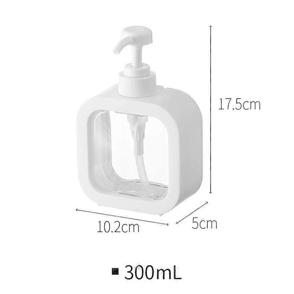 Tvåldispenser, påfyllningsbar kökstvåldispenser och badrumstvåldispenser, tvåldispenser med vattentät etikett, diskmedeldispenser, 300ML, 2 delar