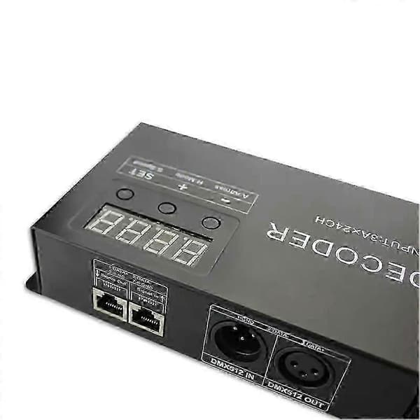 Digital 24CH RGB RGBW DMX512 Dekoder, RGBW 512 Dekoder DMX 512 Kontroller for LED-stripe (A) Utgave 0210