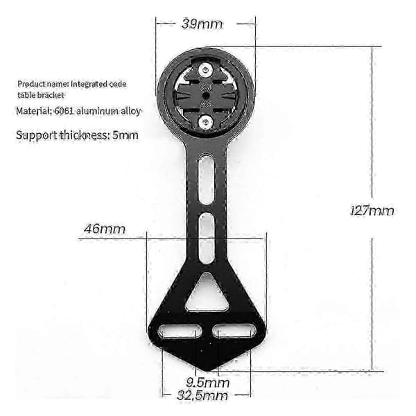 F12 F MOST Sykkelmontering for Garmin Bryton Wahoo Black