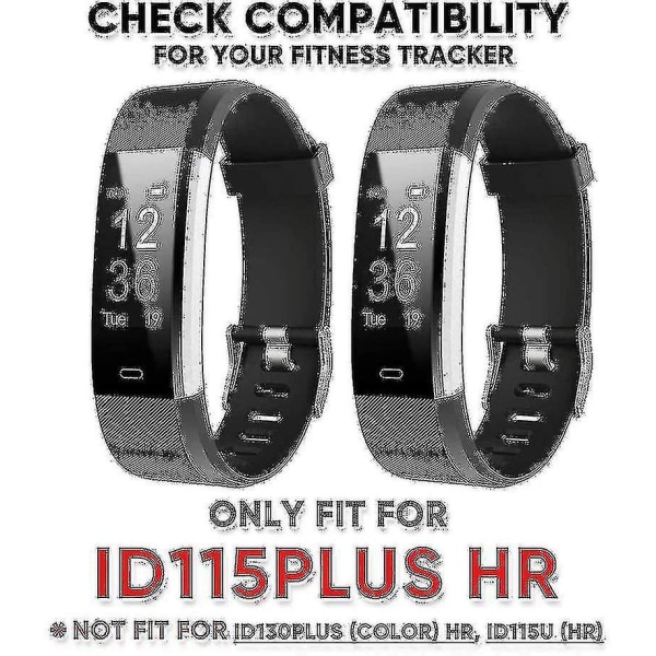 Veryfit Pro Id115plus Hr -vaihtohihnat - 2 set - Fitness Tracker watch