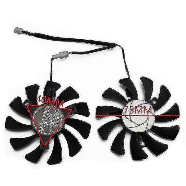 75 mm dobbel vifte GPU-kjøler for Geforce GTX 1050 Ti grafikkortutgave 0816 5 5