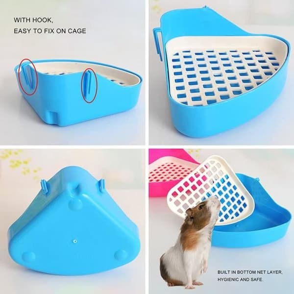 Husdjurstoalett - Ospecificerad - Hamster - 24x18x11 cm - Fläckresistent - Blå
