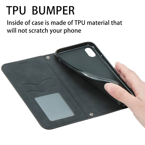 Samsung Galaxy S22 Plus Flip Cover Retro Læder Sort 45