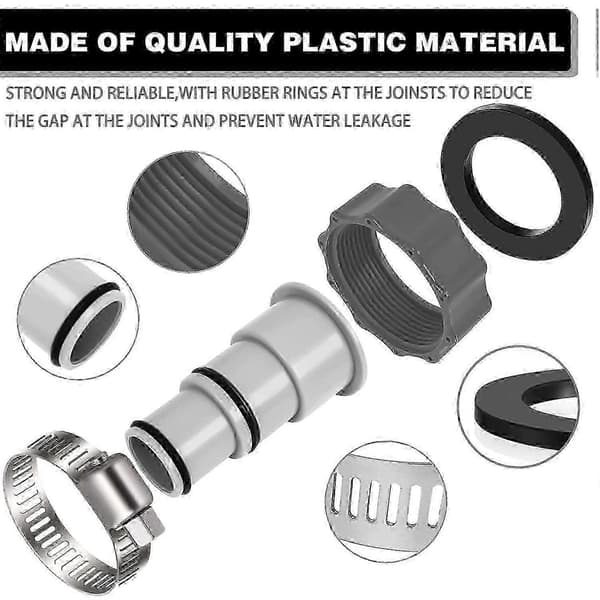 4 st poolslangadapter, lämplig för Intex-pool, pumpslanganslutning 32 och 38 mm Edition 0820 5 5