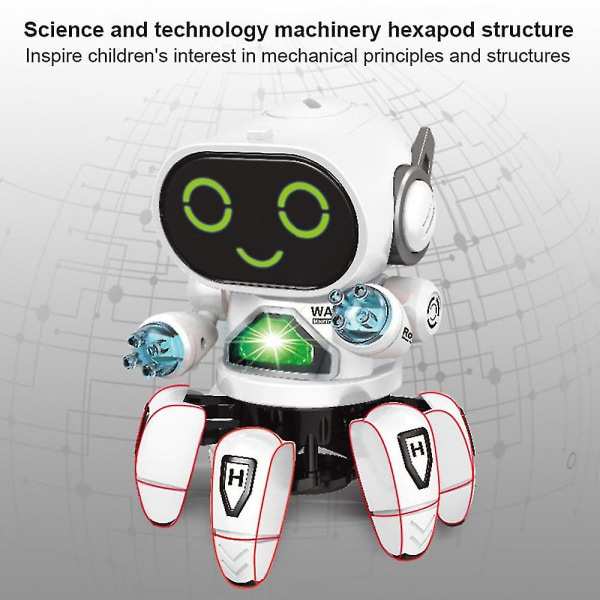 Rc Robot Legetøj Elektronisk Walking Intelligent Dance Light Music Octopus