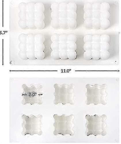 Mousse Kageform Silikone | Stearinlys Silikoneform | Silikoneform-3d-kube