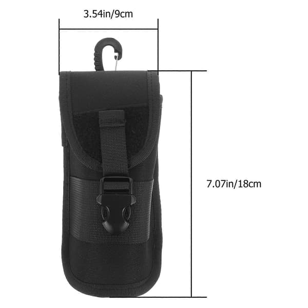 Sort bærbar brilleholder til opbevaring 4 stk. holdbart brilleetui Black 18x9cm