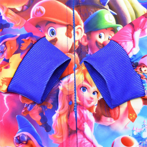 Super Mario 3d Digital Print Børne Hættetrøje Jakke med fuld lynlås Frakke Casual Langærmet Hætte Overtøj Overdele Jul Fødselsdag Børn Gave
