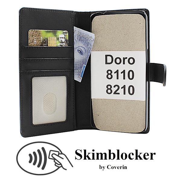 Skim Blocker Doro 8110 / 8210 Plånboksfodral Brun