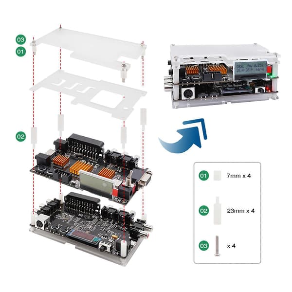 OSSC Add-on Board Linedouble og Smoothing Mode med Komposit & S-video Input